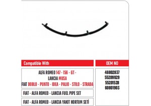 46802837 55209929 55201528 60801903 Fiat - Alfa Romeo Lancia Enjektör Geri Dönüş Yakıt Hortum Seti